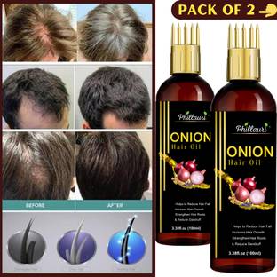 Phillauri Onion oil for Strengthens Roots, Promotes Growth Hair Health Naturally Hair Oil