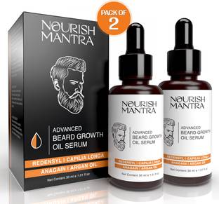 Nourish Mantra Advanced Beard Growth Oil With Argan Oil For Thicker And Healthier Beard Growth Hair Oil