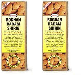 Hamdard Roghan Badam Shirin (Sweet Almond Oil) 100% Pure (100ml X 2) Hair Oil
