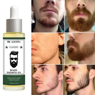 dr. alestia Easy to Grow Beard Growth oil with Almond Based Beard Oil  Hair Oil