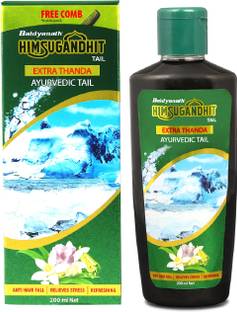 Baidyanath Himsugandhit Tail- An Extra Thanda Ayurvedic Oil | Provide relief from daily mental and physical stress | Enriched with Bhringraj, Brahmi, Amla and 6 other powerful herbs | Hair Oil