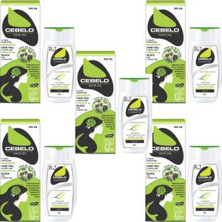 CEBELO RJ CEBELOO HAIR OIL & SHAMPOO COMBO FOR COMPLETEPACK OF - 5 Hair Oil