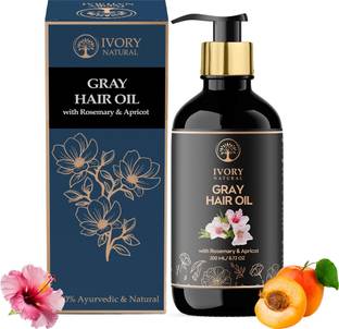 Ivory Natural Gray Hair Oil - White Hair To Black Hair Oil for Men & Women Hair Oil