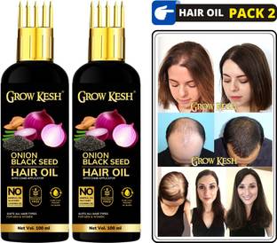 Growkesh Onion Hair Oil for Hair Growth and Hair Fall Control Hair Oil With Comb 100ml Hair Oil