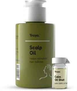 Traya Scalp Oil with Calm Oil Shots | Hair Oil for Stress Relief & Calm Sleep Hair Oil