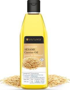 Soulflower Cold Pressed Sesame Oil, Enhance Hair Growth & Skin Texture Hair Oil