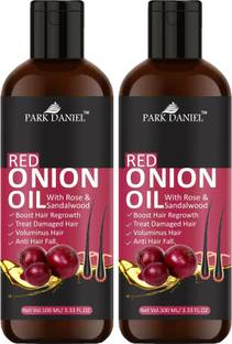 PARK DANIEL 100% Pure & Natural RED ONION OIL- For Hair Regrowth & Anti Hair fall Combo Pack of 2 Bottles of 100 ml Hair Oil