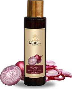 vagad's khadi Herbal Onion Hair Oil | Prevents Premature Hair Greying | Mineral Oil Free Hair Oil