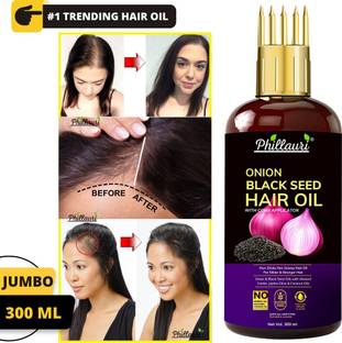 Phillauri Onion Ayurvedic Hair Oil - Black Seed Onion Hair Oil Controls Hair Fall Hair Oil