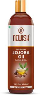 NEWISH Jojoba Oil with Vitamin E, Cold Pressed Oil for Skin & Hair Growth, Jojoba Hair Oil