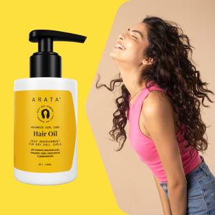ARATA Curl Care Hair Oil | With 14 Potent Oils | Nourishes Curls | SLS - Free Hair Oil
