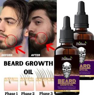 Phillauri Beard oil For Reduces Itchiness|| Promotes Growth||(pack of 2) Hair Oil