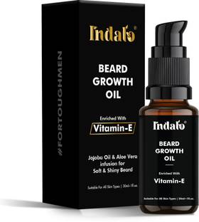 Indalo Beard Growth Oil Enriched with Vitamin E, Jojoba & Aloe Vera Hair Oil