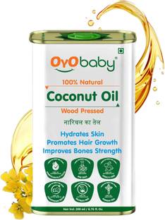 Oyo Baby Coconut Baby Massage Oil For Faster Physical Growth for Stronger Bones and Muscles Cold Pressed Baby Coconut Massage Oil