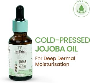 Nat Habit Cold Pressed Jojoba Oil For Hair Growth & Body Massage With Vitamin E| 100% Pure Hair Oil