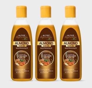 ALTOS Almond Hair Oil Enriched with Pure Almond (Non-Sticky), Prevents Hair Fall Hair Oil