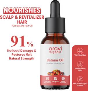 Aravi Organic Pure Batana Hair Oil For Hair Growth - Derived From American Oil Palm Nut Hair Oil
