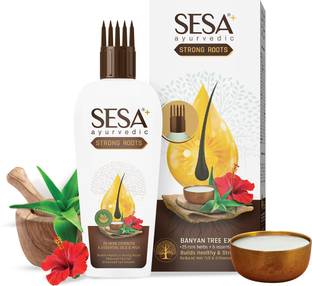 SESA Ayurvedic Strong Roots Oil with 26 Herbs and 6 Oils for Hair Fall Control Hair Oil