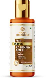 khadi ORGANIQUE Rosemary Amla regrowth hair oil is the combination of amla extract and almond oil nourishes and encourages hair growth. Hair Oil