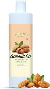 Young Chemist 100% Pure, Natural & Cold-pressed Sweet Almond Carrier Oil – Badam Oil | 500 ml Hair Oil