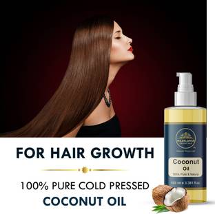 Wildflower essentials 100% Pure Extra Virgin Coconut Oil For Soft, Strong Hair & Healthy Scalp Hair Oil
