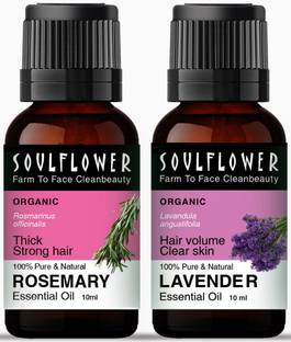 Soulflower Rosemary & Lavender Essential Oil: Boost Hair Growth, Nourish Roots Hair Oil