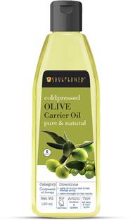 Soulflower Olive Natural Coldpressed Oil | Deep Nourishment for Hair, Skin & Lips Hair Oil
