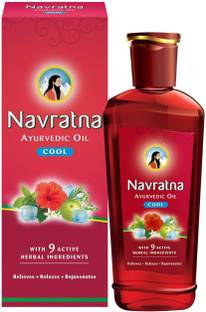 Navratna Ayurvedic Cool OilWith 9 Ayurvedic Herbs Relieves Headache, Fatigue Hair Oil
