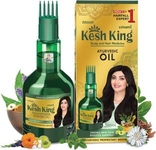 Kesh King Ayurvedic | Reduces Hairfall, Supports New Hair Growth | 21 Ayurvedic Herbs Hair Oil