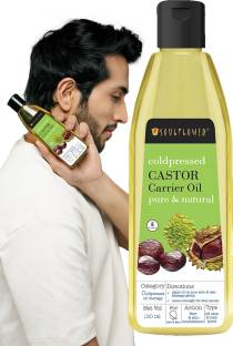 Soulflower Coldpressed Castor Oil For Thick Hair | Eyebrows | Lashes | Skin Nourishment Hair Oil