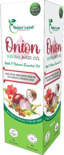 Nature's wish Onion Herbal Hair Oil (Sulphate, Silicon, SLS & Paraben Free) Hair Oil