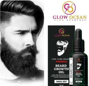 glowocean Beard Hair Growth Oil- For Patchy & Faster Beard Growth Hair Oil