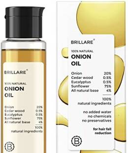 Brillare Onion Hair Oil, with Cedar Wood & Sunflower Oil, Hair Fall, 100% Natural Hairoil Hair Oil