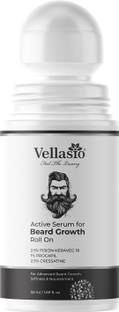 vellasio Beard Growth Serum with 2.5% Fision Keraveg 18, 1% Procapil & 2.5% Cressatine Hair Oil