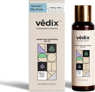 Vedix Customzed Ayurvedic Jeevath Root Stimulating Hair Oil for Normal & Oily Scalp Hair Oil