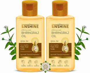 Enshine 100% Ayurvedic Bhringraj Hair Oil For Root To Tip | Reduces Hair Fall & Dryness Hair Oil