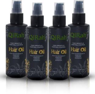 QiRah Natural Growth&Controls Hairfall (Pack of 4X100) Hair Oil