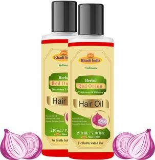 vedimatic Khadi 100% Pure Natural Herbal Red Onion Hair Oil for Strengthen Roots Hair Oil
