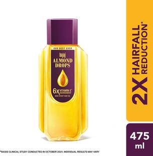 BAJAJ Almond Drops with 6X Vitamin E Nourishment for 2X Hairfall Reduction Hair Oil