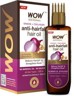 WOW SKIN SCIENCE Onion & Collagen Anti-Hairfall With Comb Applicator|Nourishes Scalp Hair Oil