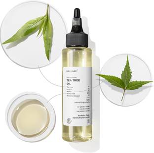 BRILLARE Tea Tree Hair Oil, with Lemon & Sunflower Oil, Dry, Itchy Scalp, 100% Natural Hair Oil