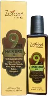 ZORDAN 9 in 1 Hair Gro Oil with Natural Herbs (Pack of 1) Hair Oil
