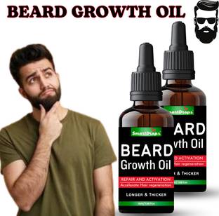 smartdrops 10x Supreme Quality Beard Growth With Advanced Formula Based Hair Oil