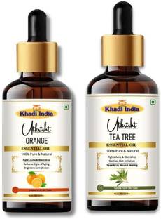 Utkrisht Khadi Orange & Tea Tree Essential Hair Oil – Refresh Scalp & Control Dandruff Hair Oil