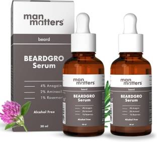 Man Matters BeardGro Oil-In-Serum | Rosemary, Anagain & Aminexil | Stronger & Thicker Beard Hair Oil