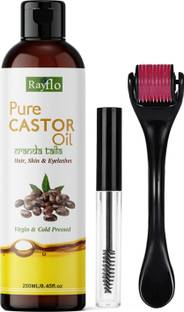 rayflo Castor oil for hair skin eyebrow nails eyelash Hair Oil