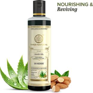 KHADI NATURAL 18 Herbs Hair Oil Paraben Mineral Oil Free for Controls Hair Fall. Hair Oil