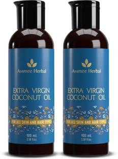 Avimee Herbal Extra Virgin Coconut Oil, With Vitamin E, For Hair Growth, 2*100 ml Hair Oil