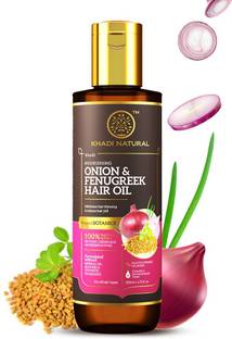 KHADI NATURAL Onion & Fenugreek Hair Oil- POWERED BOTANICS Hair Oil