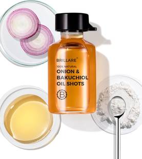 BRILLARE Onion Shots with Bakuchiol & Coconut, for Hair Fall Control Oil Hair Oil
